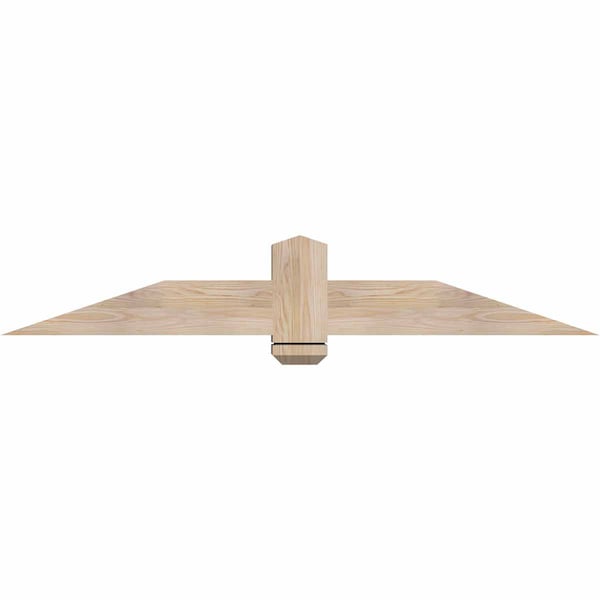 Ekena Millwork Eugene Smooth Timber Gable Bracket, Douglas Fir, 60"W x 10"H x 5 1/2"D x 5 1/2"F, 4/12 Pitch GBW060X10X0606EUG00SDF - main